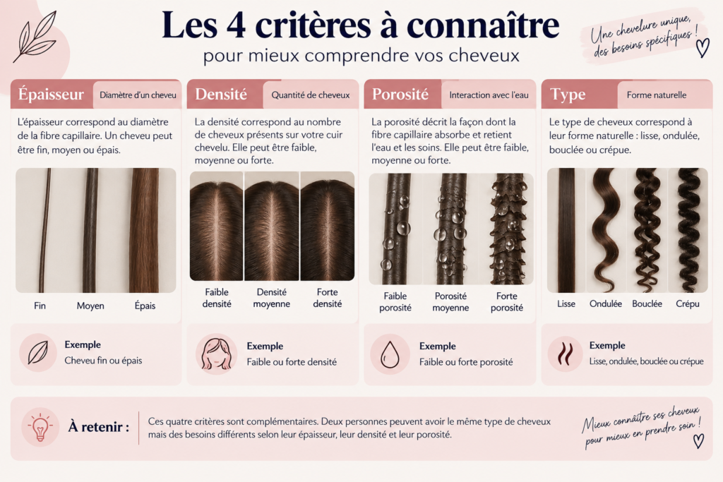 types de cheveux Cheveux fins, moyens ou épais : quelle différence ?