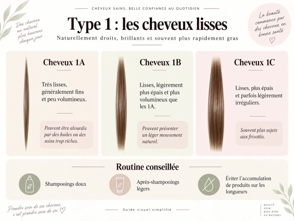Types de Cheveux Type 1  les cheveux lisses
