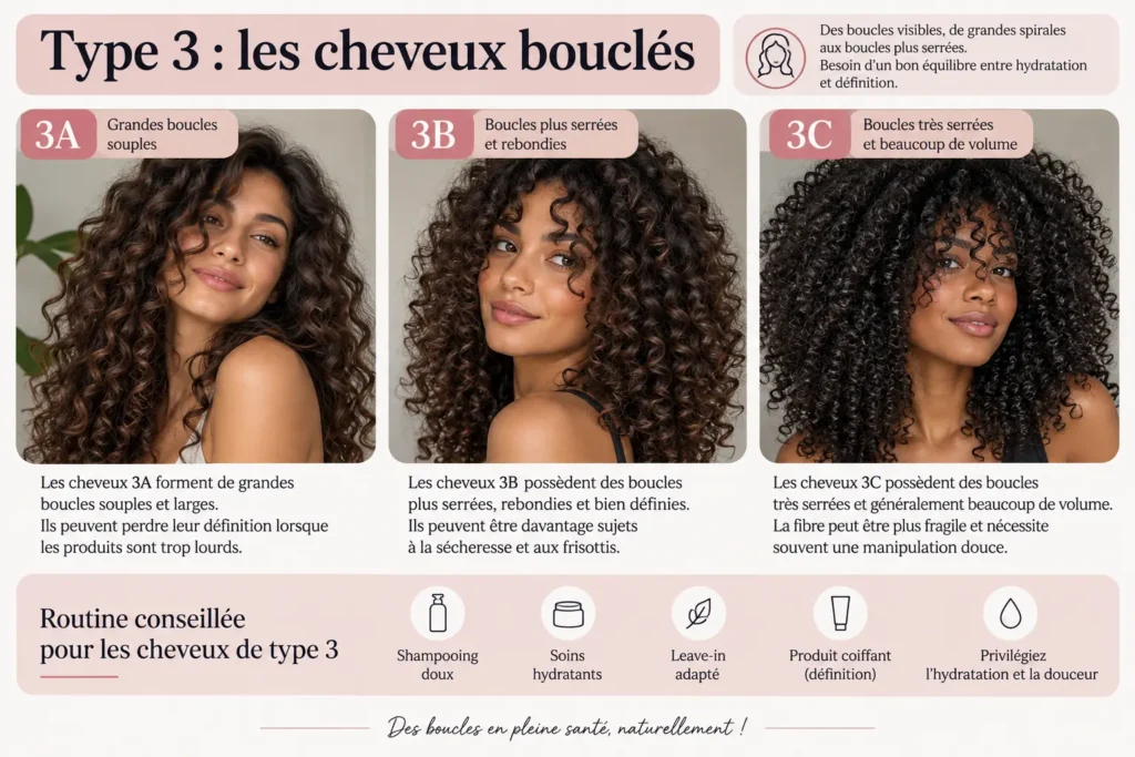 types de cheveux3 Type 3 : les cheveux bouclés